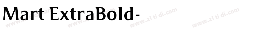 Mart ExtraBold字体转换